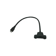 Micro USB 5 Pin mâle à câble d'extension de montage de panneau femelle