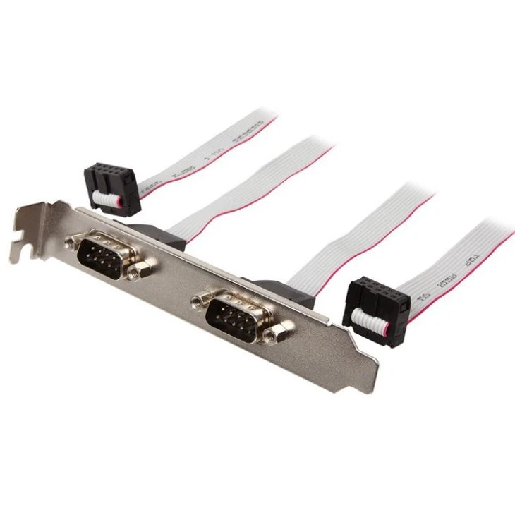 2xDB9 Male to IDC 10pin Adapter With Bracket Panel