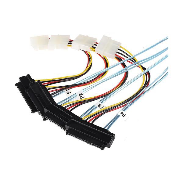 SFF-8643 Mini SAS to SFF-8482 Internal SAS with 4 Pin Power Cable